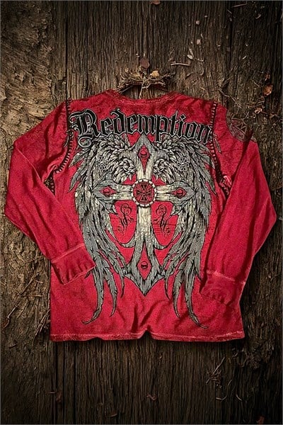 Bordo Redenption Gotik Wings Y2K Unisex Sweatshirt