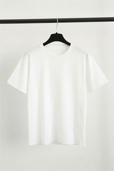 Düz Beyaz Y2K Unisex T-shirt
