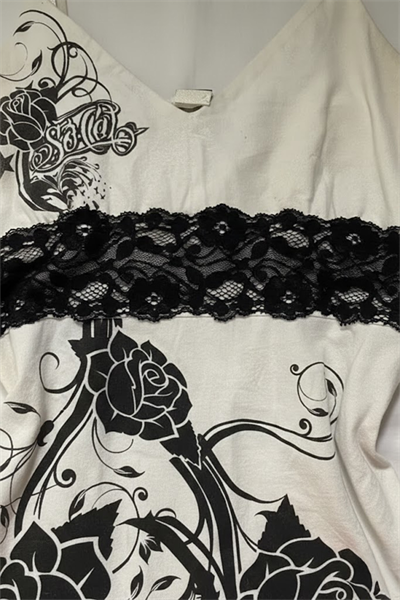 Ekru Rose Dantel Detaylı Y2K Askılı Crop