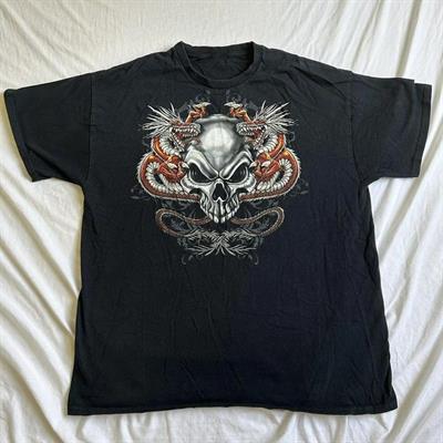 Füme Dragon Skull Gothic Cyber Grunge Unisex T-shirt