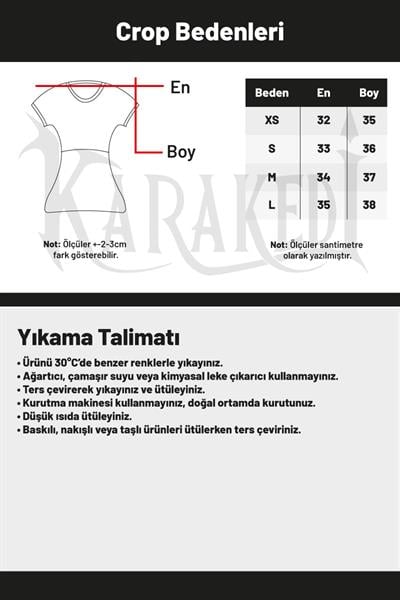 Füme Partie Monsters Y2K Uzun Kollu Crop 