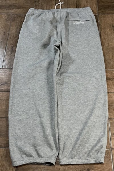 Gri Melanj NY Nakışlı Baggy Eşofman Altı