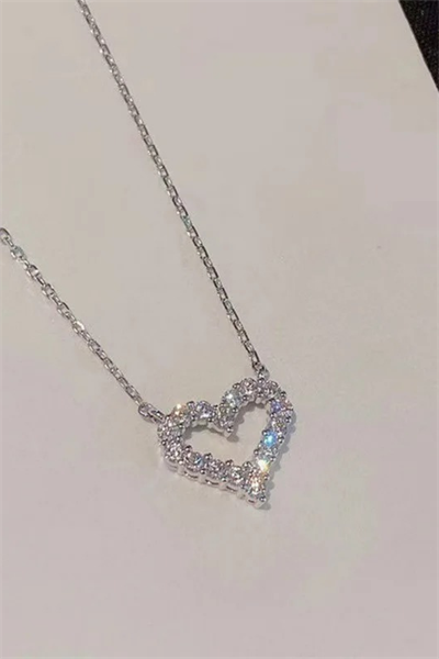 Işıltılı Kalp Silver Kolye