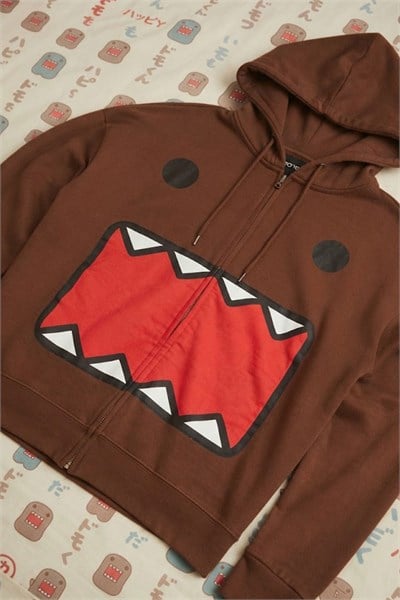Kahverengi Domo Kun Y2K Unisex Hırka
