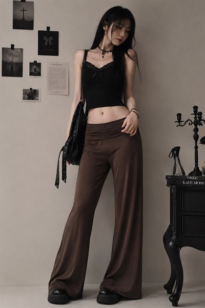 Kahverengi Subdued Yoga Pantolonu