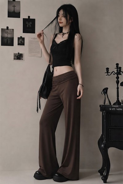 Kahverengi Subdued Yoga Pantolonu
