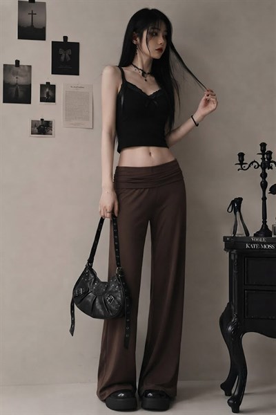 Kahverengi Subdued Yoga Pantolonu