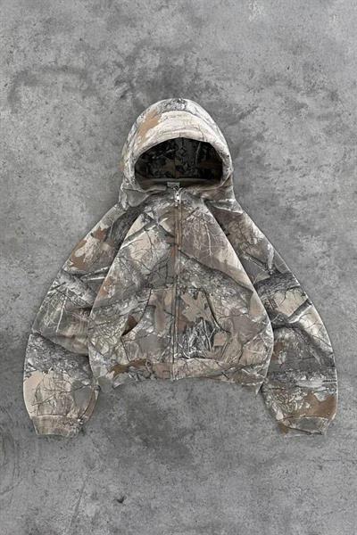 Kamuflaj Outdoor Unisex Kapüşonlu Hırka