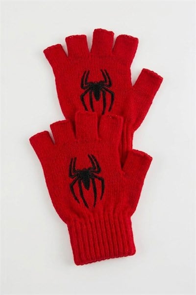 Kırmızı Black Spider Kesik Parmak Unisex Eldiven