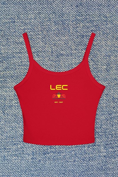 Kırmızı Ferrari F1 Charles Leclerc Askılı Crop