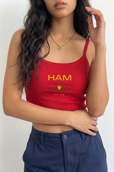 Kırmızı Ferrari F1 Lewis Hamilton Askılı Crop