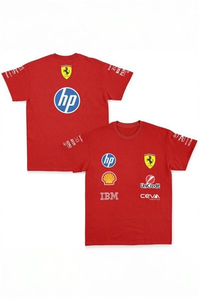 Kırmızı Formula 1 Ferrari Unisex T-Shirt