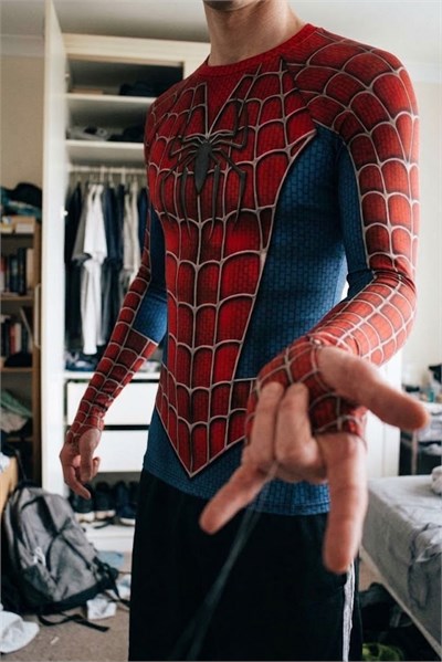 Kırmızı Spider Man Unisex Uzun Kollu T-Shirt