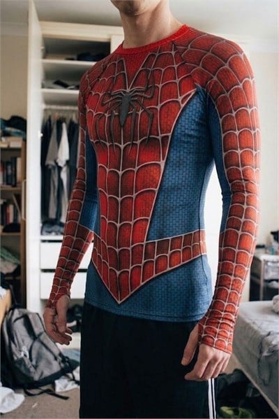 Kırmızı Spider Man Unisex Uzun Kollu T-Shirt