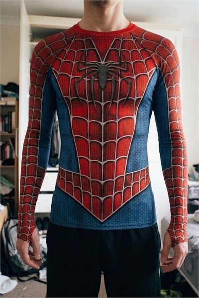 Kırmızı Spider Man Unisex Uzun Kollu T-Shirt