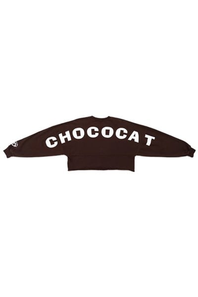 Koyu Kahveregni CHOCOCAT Y2K Crop Sweatshirt