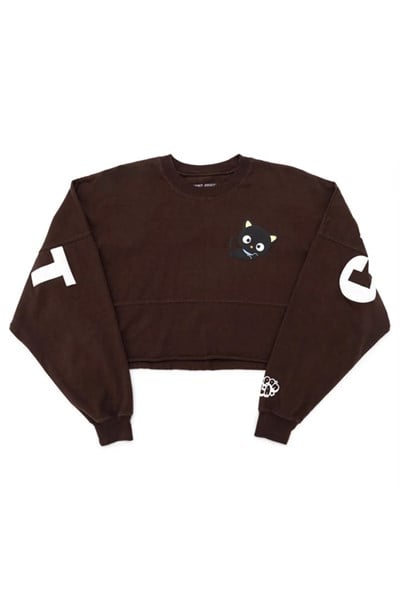 Koyu Kahveregni CHOCOCAT Y2K Crop Sweatshirt
