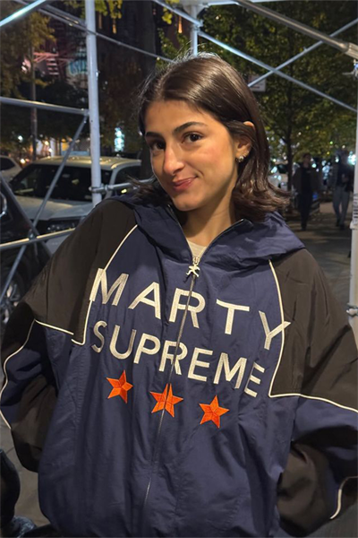 Lacivert Marty Supreme A24 Retro Vintage Unisex Bomber Ceket