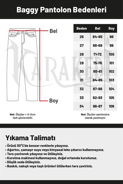 Lacivert Retro Yıkamalı Harajuku Baggy Y2K Pantolon