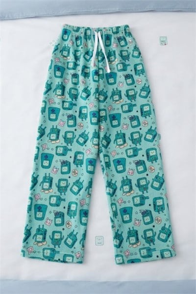 Mavi Adventure Time BMO Beli Lastikli Y2K Eşofman