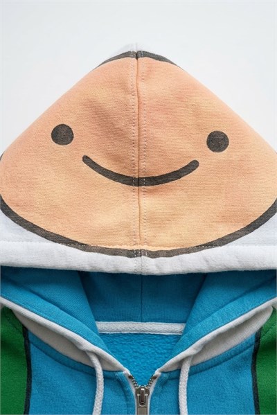 Mavi Adventure Time Finn Unisex Kapüşonlu Hırka