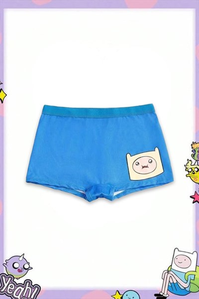 Mavi Adventure Time Finn Y2K Mini Şort