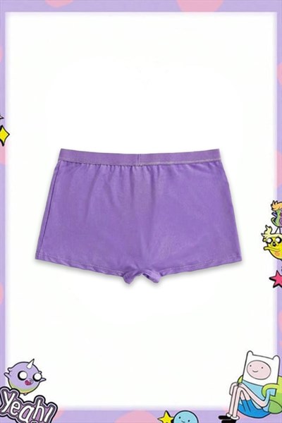 Mor Adventure Time Yumrular Prensesi Y2K Mini Şort