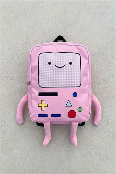Pembe Adventure Time BMO Sırt Çantası