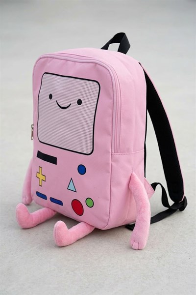 Pembe Adventure Time BMO Sırt Çantası