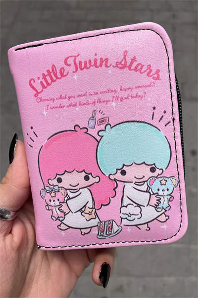 Sanrio Series: Little Twin Stars Friends With Shopping Kısa cüzdan