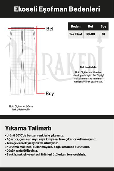 Siyah Antrasit Ekoseli Jason Voorhees Maskeli Y2K Unisex Eşofman