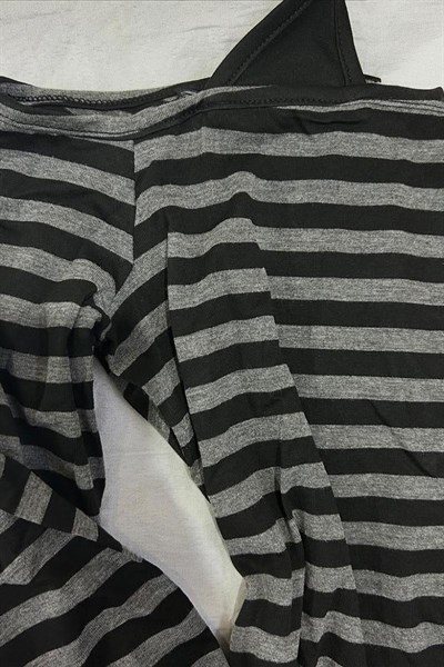 Siyah Antrasit Gotik Grunge Ek Askılı Açık Omuz Y2K Uzun Kollu Crop