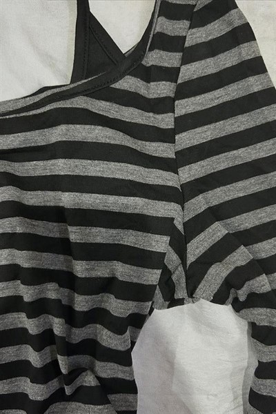 Siyah Antrasit Gotik Grunge Ek Askılı Açık Omuz Y2K Uzun Kollu Crop
