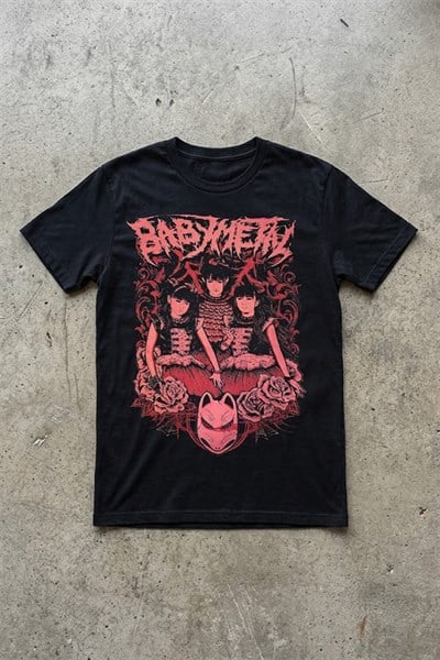Siyah Babymetal Unisex Y2K T-Shirt