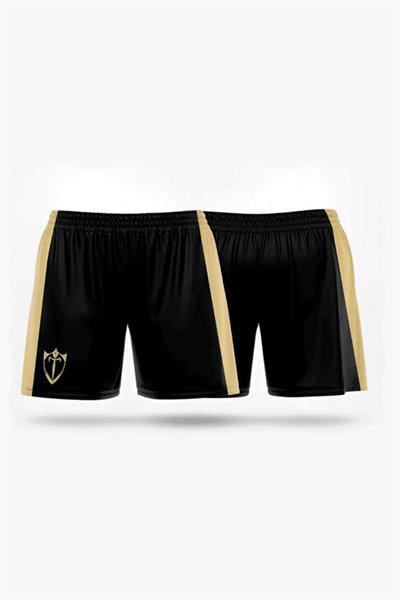 Siyah Anime Blue Lock Yüksek Belli Cepli Şort