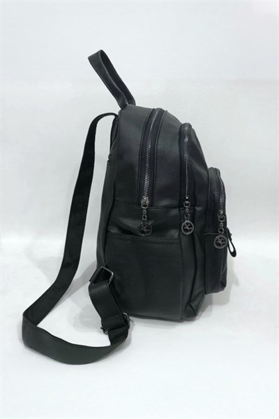 Siyah Çok Gözlü Sırt Çantası