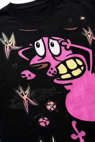 Siyah Courage the Cowardly Dog Y2K Unisex T-Shirt