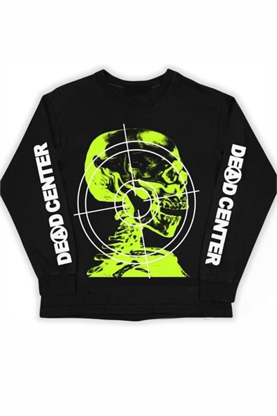 Siyah Death Center Gotik Grunge Y2K Unisex Sweatshirt
