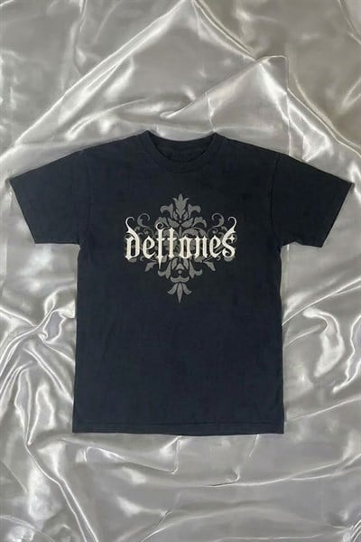 Siyah Deftones Gotik Y2K Unisex T-Shirt