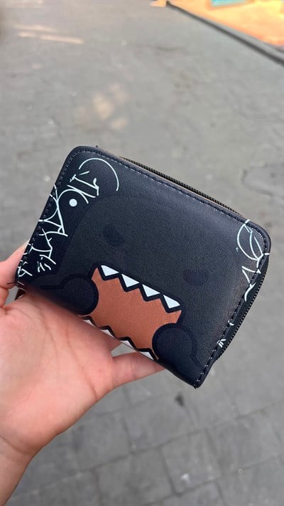 Siyah Domo Kun Grafiti Unisex Cüzdan