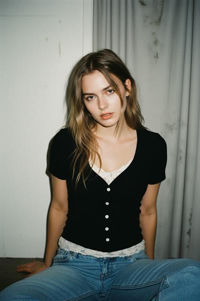 Siyah Düğmeli Dantel Yaka Ve Bel Detaylı Gotik Y2K Kısa Kollu Crop 