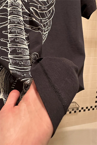 Siyah Gotik Anatomik İskelet Grunge Y2K Unisex T-Shirt