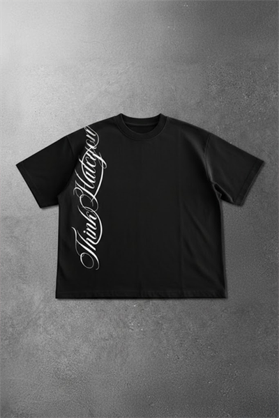Siyah Gotik Think Halcyon Y2K Unisex T-Shirt