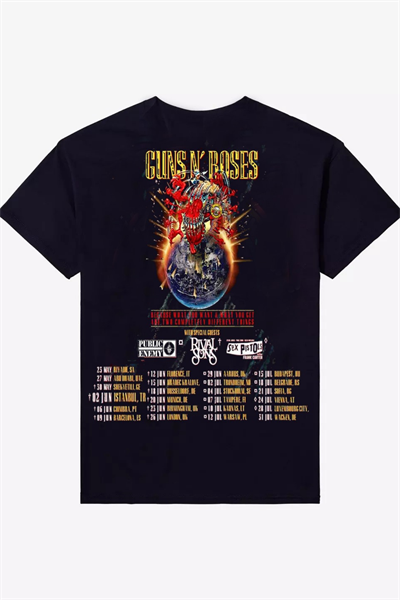 Siyah Guns N Roses European And Middle East Tour 2025 Unisex T-shirt