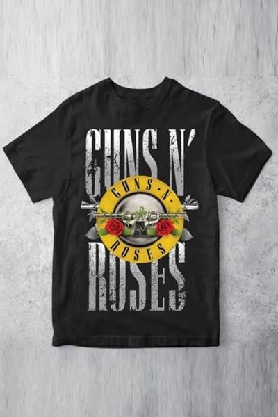 Siyah Guns N Roses Logo Y2K Unisex T-shirt
