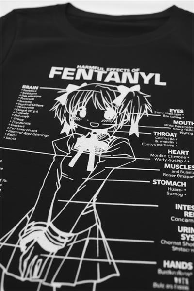 Siyah Harmful Effect Gotik Y2K Kısa Kollu Crop