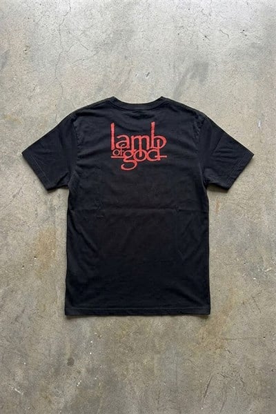 Siyah Lamb Of God Eagle Unisex Y2K T-Shirt