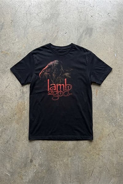 Siyah Lamb Of God Eagle Unisex Y2K T-Shirt