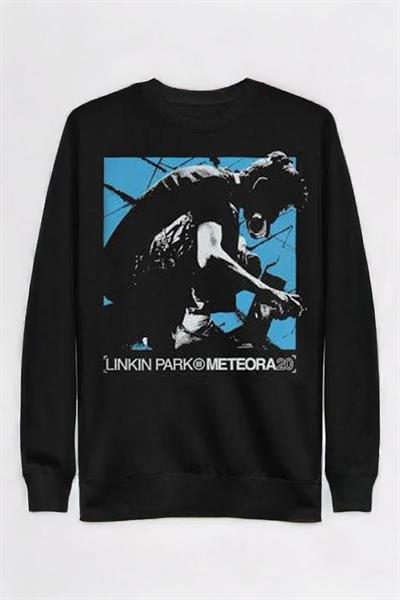 Siyah Linkin Park Meteora Album Y2K Unisex Sweatshirt