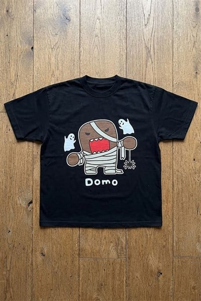 Siyah Mummy Domo Kun Anime Unisex T-Shirt